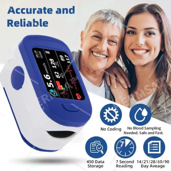 Hot Deal HERMSA™ High-Precision Multi-Purpose Non-Invasive Medical Device(For Blood Glucose, Blood Oxygen, and Blood Pressure Monitoring) - Image 3