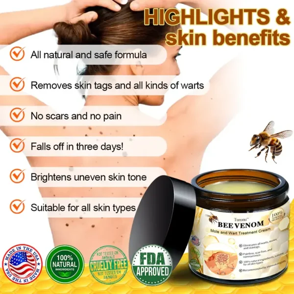 Huge Offer Turonu™ Bee Venom Mole and Wart Treatment Cream. - Image 4