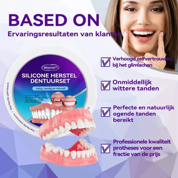 Bikenda ™ Silicone Herstel Denturset