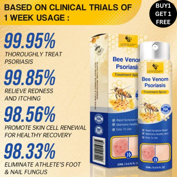 LOVILDS™PsoriaHeal psoriasis and Eczema Spray pro -Buy 1 Get 1 FREE