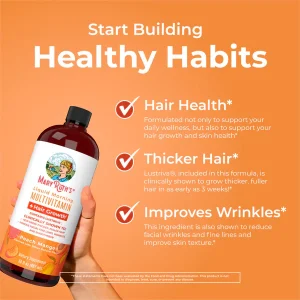 Liquid Morning Multivitamin + Hair Growth Boost (30 fl oz)