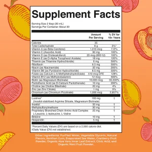 Liquid Morning Multivitamin + Hair Growth Boost (30 fl oz)