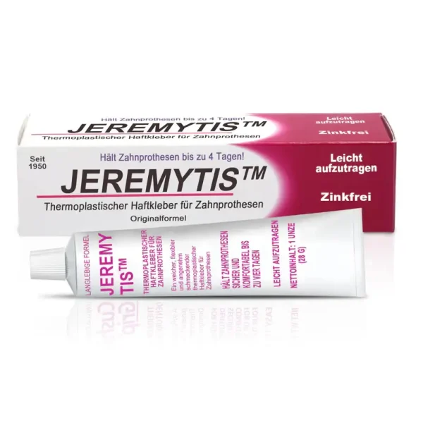 JEREMYTIS™ Thermoplastisches Haftmittel für Zahnprothesen