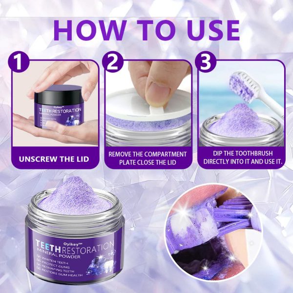Oyikey™Tooth Repair Mineral Powder 👨‍⚕️ Recommended by the American Dental Association (effectively repairs cavities, gum issues, tooth sensitivity, mouth ulcers, yellowing teeth, and improves oral health)
