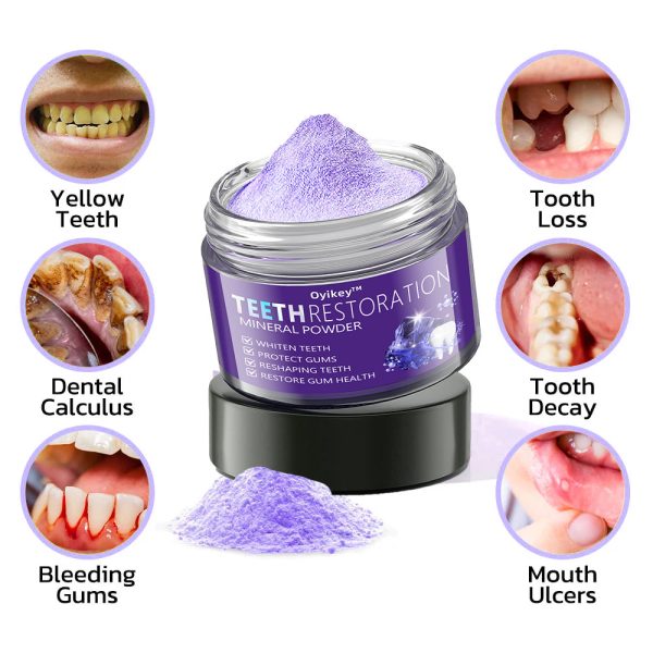 Oyikey™Tooth Repair Mineral Powder 👨‍⚕️ Recommended by the American Dental Association (effectively repairs cavities, gum issues, tooth sensitivity, mouth ulcers, yellowing teeth, and improves oral health)