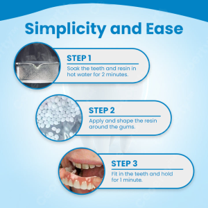 YUNPSO Adaptable Fit Silicone Denture Kit