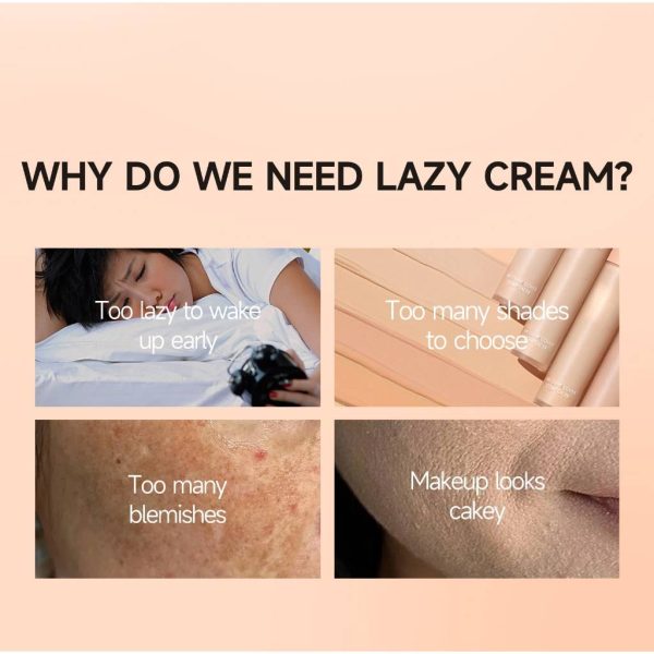 GMEELAN Gluta Facial Whitening Lazy Cream Moisturizing Brighten Skincare Day Cream