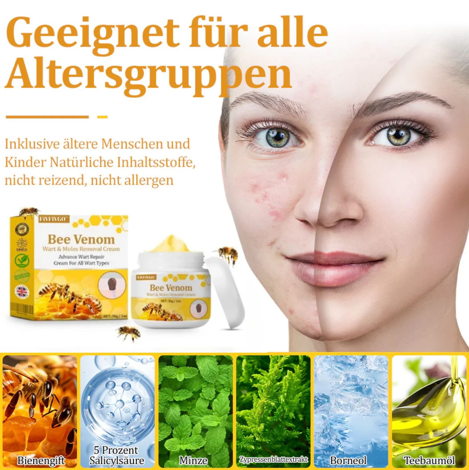 Fivfivgo™ TagCure Bee Venom Cream for Wart and Mole Removal 2 Fivfivgo™ TagCure Bee Venom Cream for Wart and Mole Removal