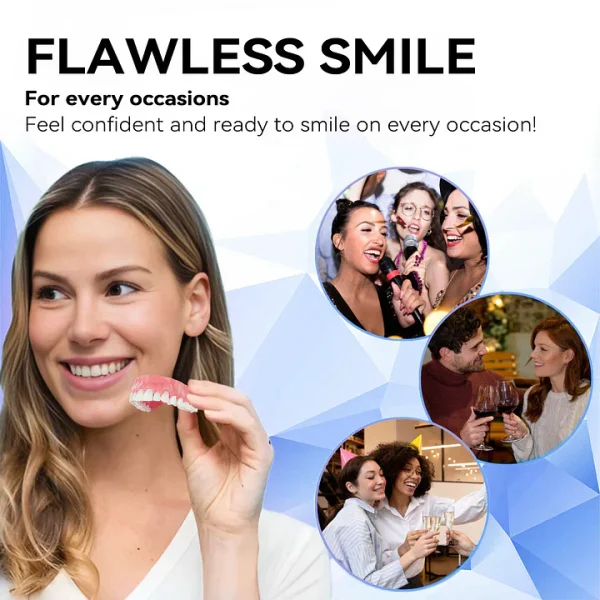 🦷 QIAWI™-Premium Custom Silicone Denture Set 👨‍⚕️ American Dental Association (ADA) certified