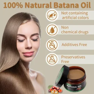 Batana Oil for Hair Growth, 100% Batana Oil from Honduras, Repairs Damaged Hair
