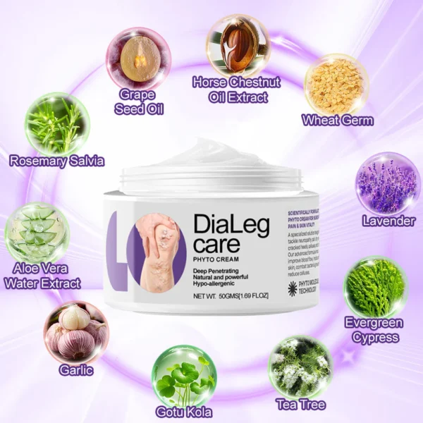 Ourlyard® DiaLeg Care Phyto Cream - Helps Treat Varicose Veins, Swelling, Cramps