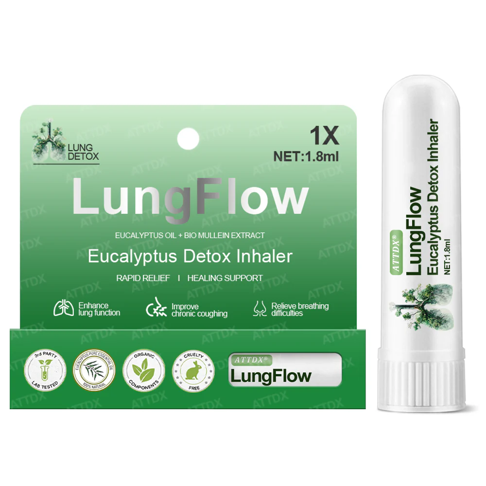 ATTDX® LungFlow Eucalyptus Detox Inhaler 1 ATTDX® LungFlow Eucalyptus Detox Inhaler