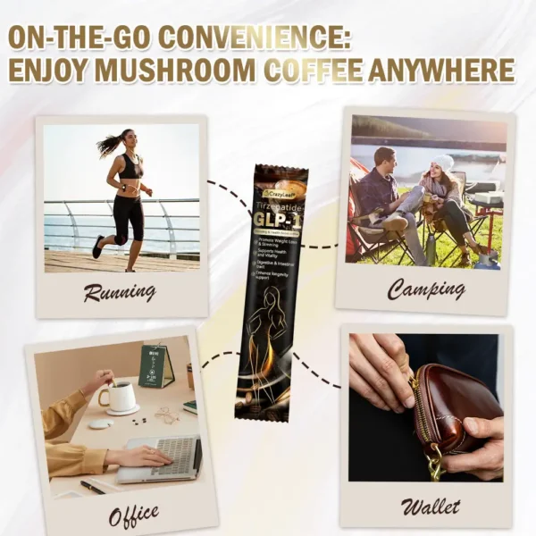 CrazyLeaf® GLP-1 & NAD Herbal Mushroom Instant Coffee - Image 9