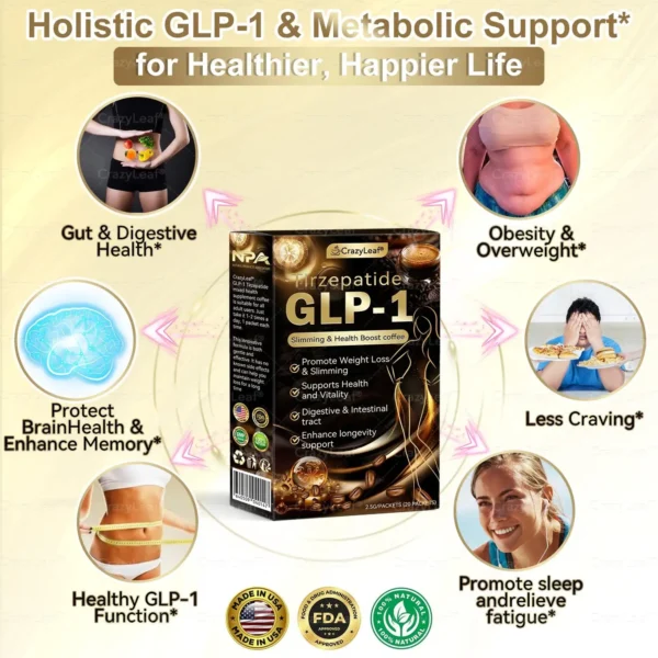 CrazyLeaf® GLP-1 & NAD Herbal Mushroom Instant Coffee - Image 6