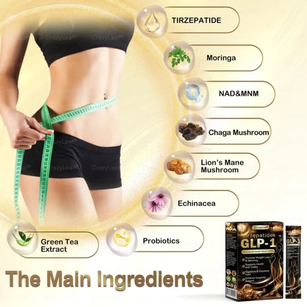 CrazyLeaf® GLP-1 & NAD Herbal Mushroom Instant Coffee - Image 7